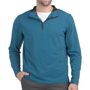 Greyson Golf Tate Quarter-zip Mockneck Shirt NWT Sea Turtle Teal Performance L